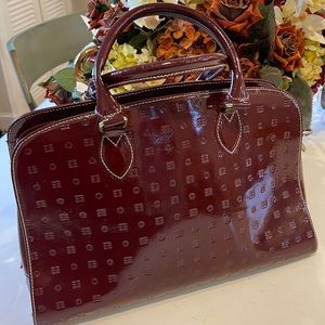 Arcadia Genuine Patent Leather Satchel Bag